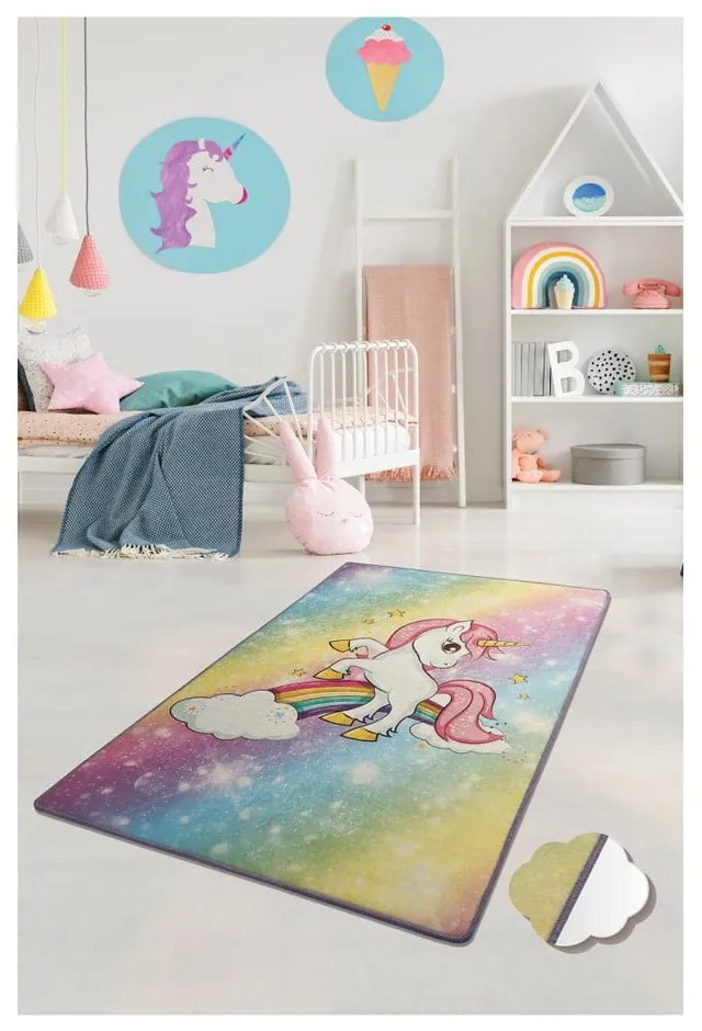 Detský koberec Unicorn, 140 × 190 cm