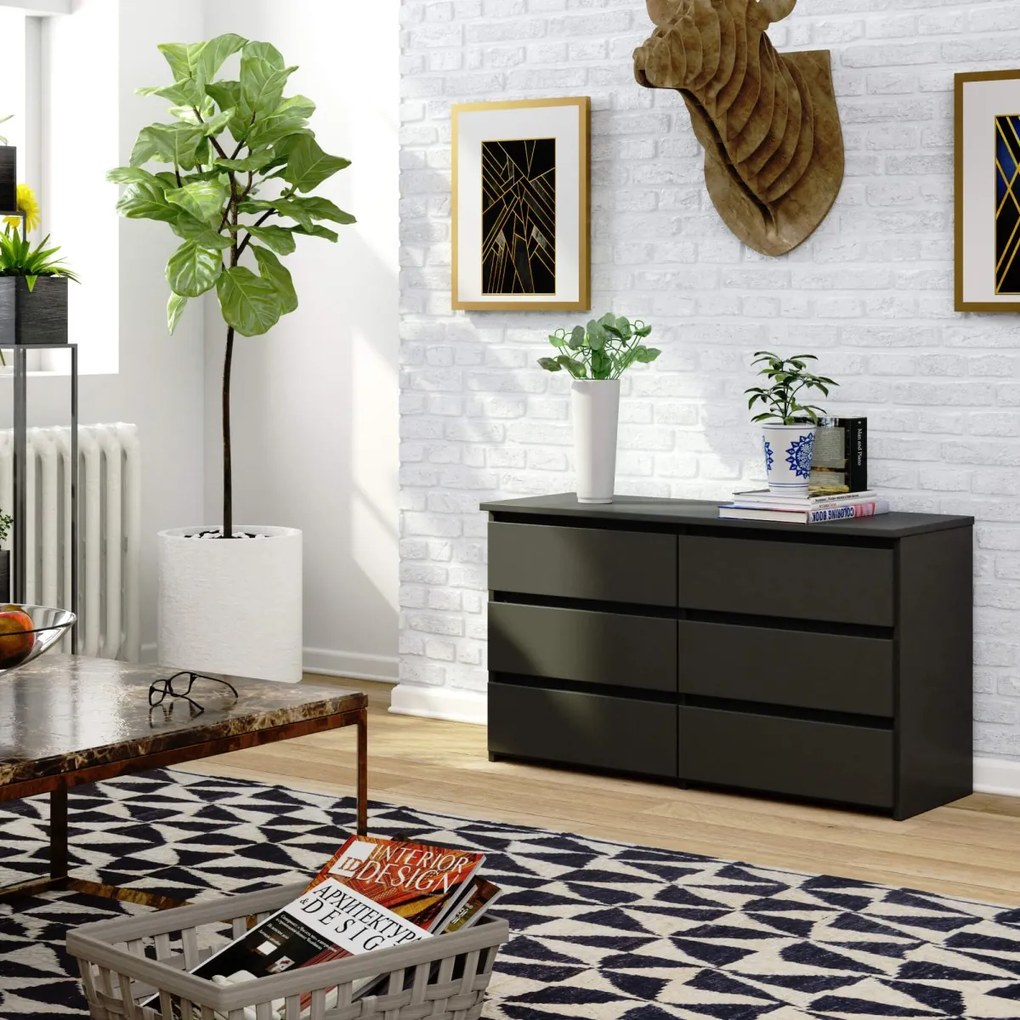 Komoda CL6 100 cm grafitovo šedá