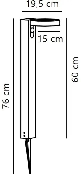 Nordlux - LED solárna lampa s čidlom RICA LED/5W/3,7V IP44