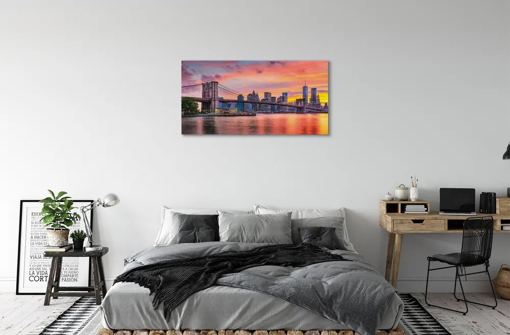 Obraz na plátne most sunrise 120x60 cm