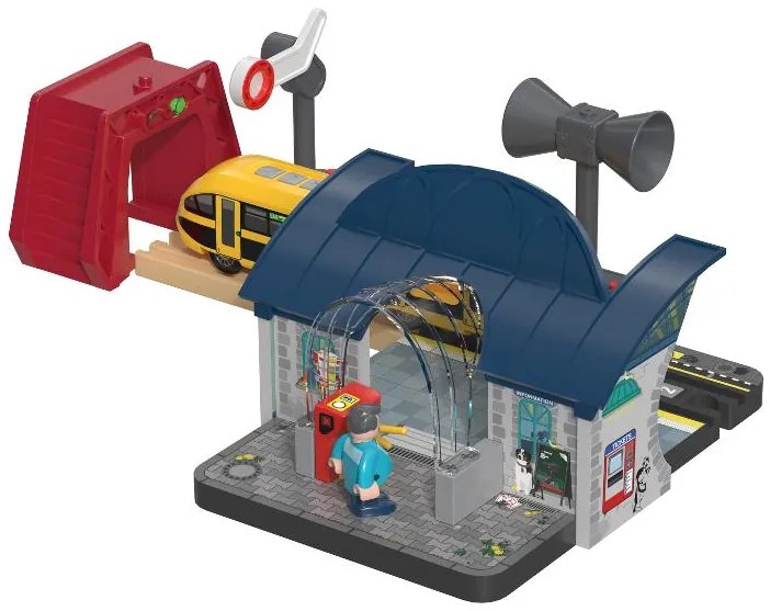 lupilu®  Drevená železničná súprava (vlaková stanica)  (100395067)