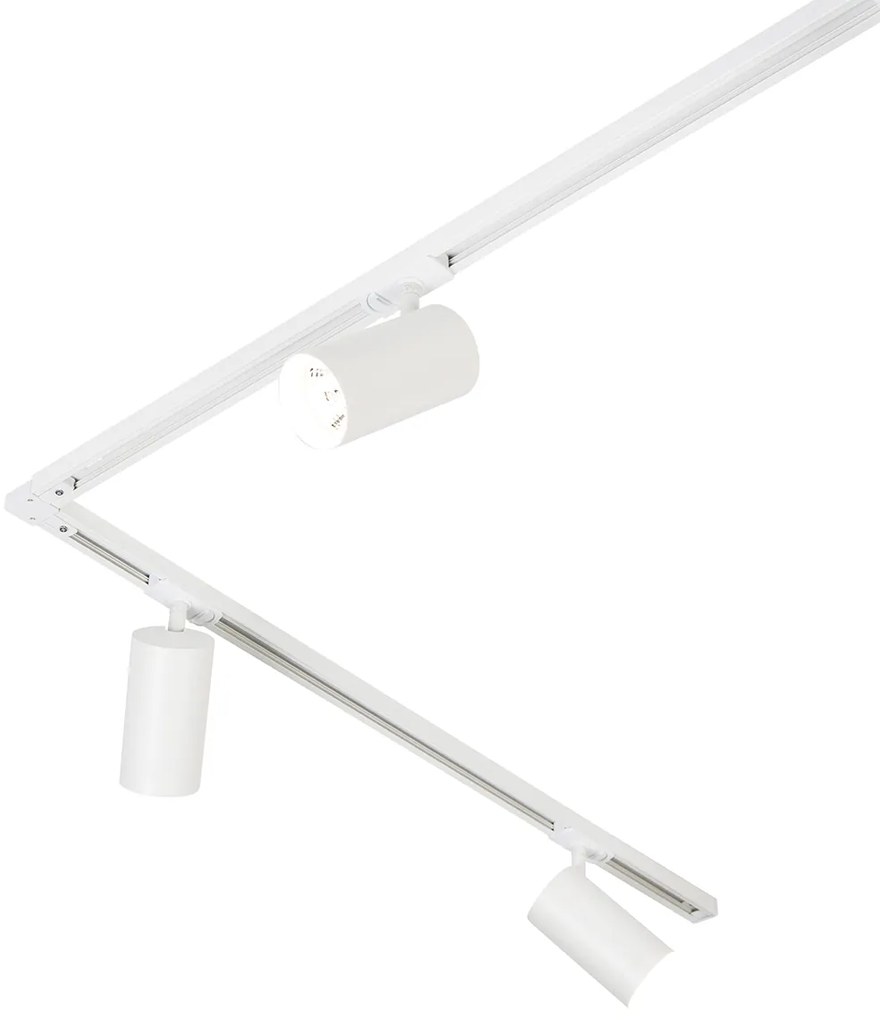 Moderný koľajnicový systém s 5 bielymi reflektormi 1-fázový GU10 70mm - Iconic Jeana Luxe
