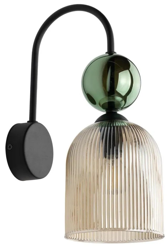 Nástenné svietidlo SOPHIA 1xE14/10W/230V čierna/zelená/dymová béžová