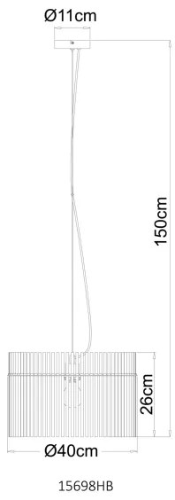 Globo 15698HB - Závesné svietidlo GORLEY s lankom 1xE27/60W/230V