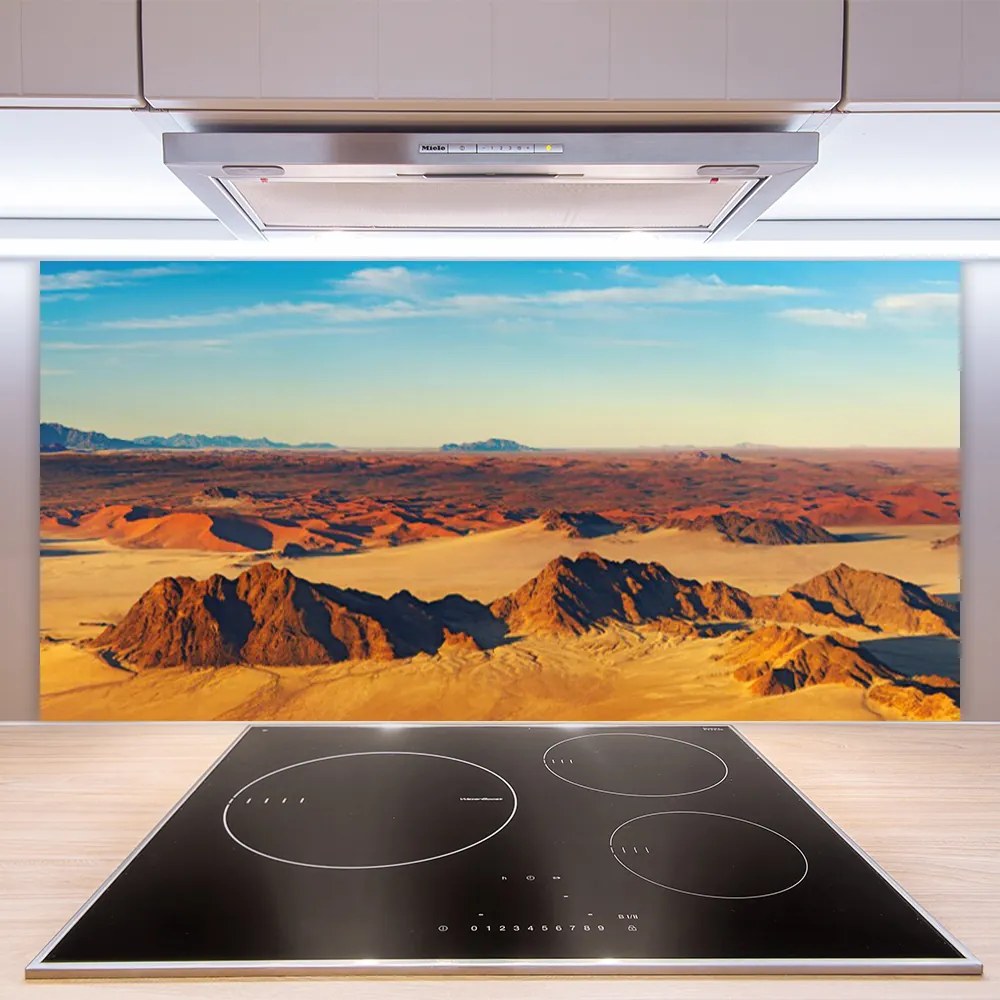 Sklenený obklad Do kuchyne Púšť nebo krajina 120x60 cm