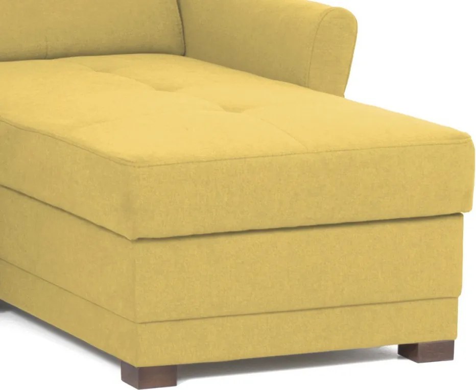 Rohová sedacia súprava Harris, žltá karí látka, pravý roh