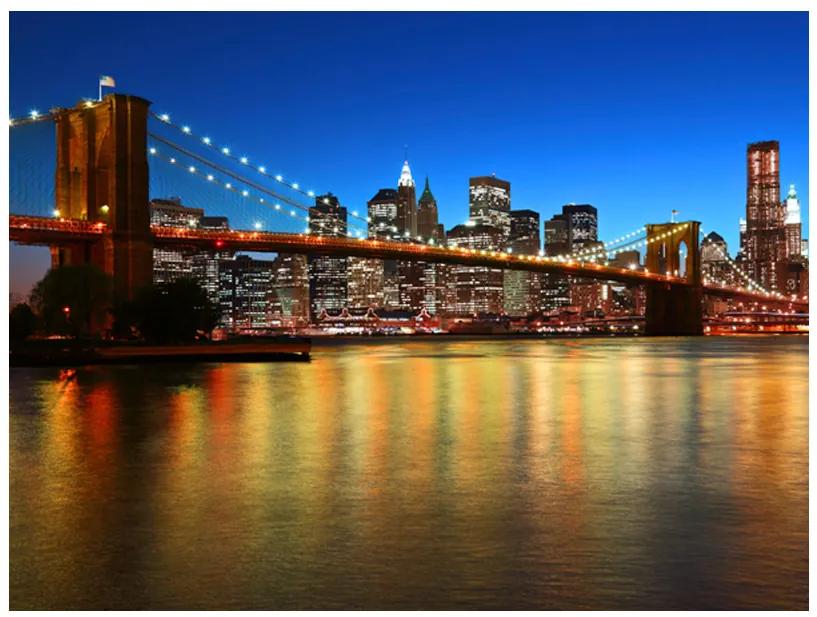 Artgeist Fototapeta - Dusk over the Brooklyn Bridge Veľkosť: 350x270, Verzia: Standard