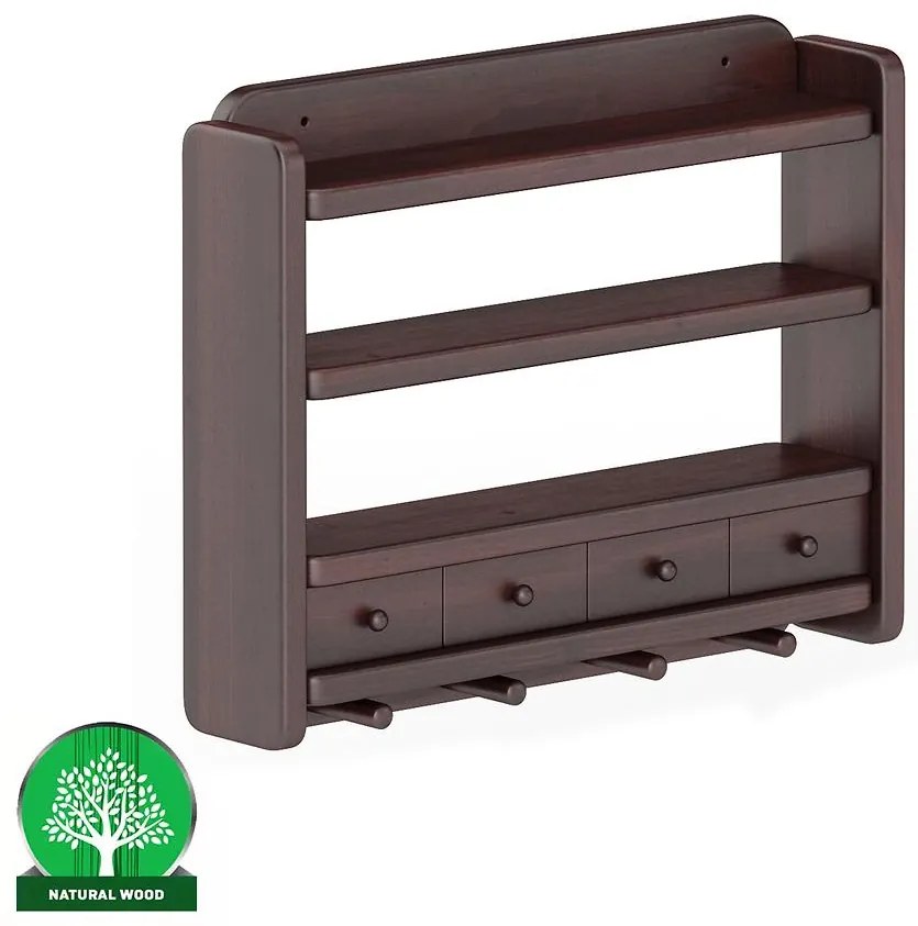 Polička borovica PK118-50x40x10 orech