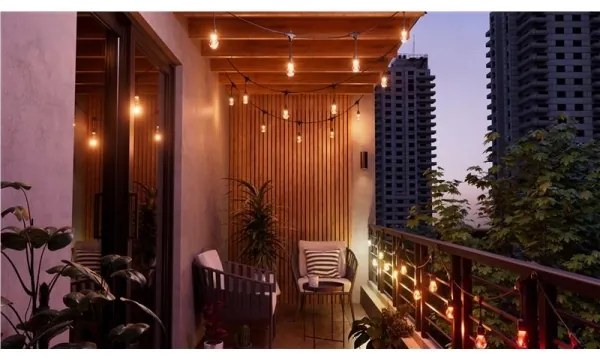 Nanoleaf NF084K02-20SLO - LED RGBWIC Stm. reťaz GIRLANDA 20xLED 15m Wi-Fi IP65