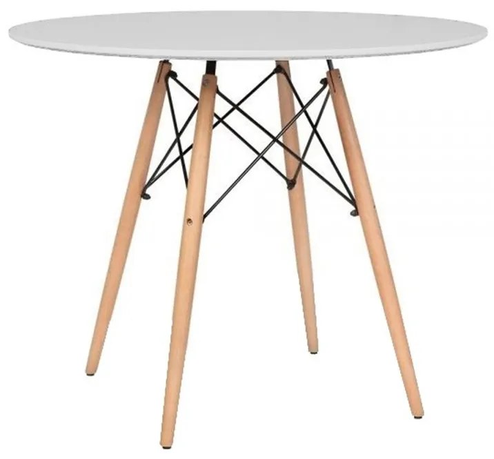 Stôl Larry Round, Farby:: biela Mirjan24 5902928777772