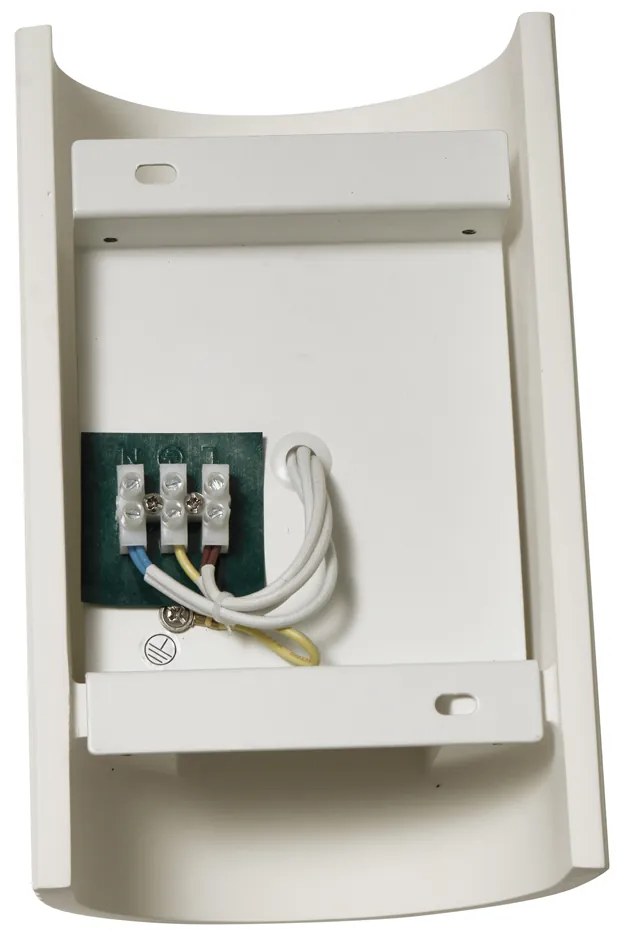 Škandinávske nástenné svietidlo biele polkruhové 2-svetelné - Plaster