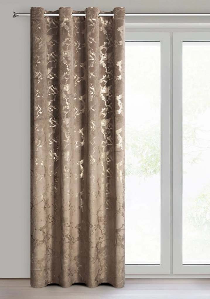 ZATEMŇOVACÍ ZÁVES NA KRÚŽKOCH RAJA 140X250 CM VZOROVANÁ