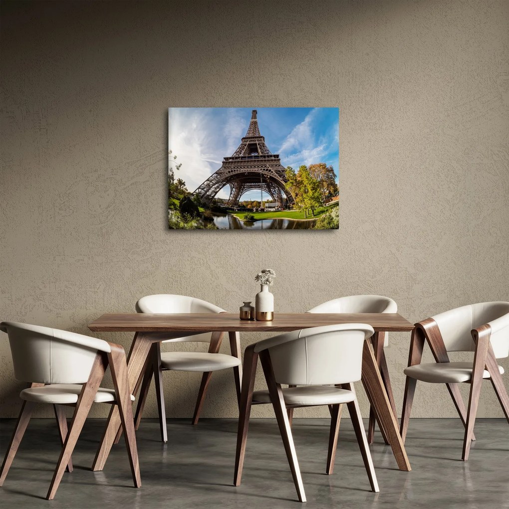 Obraz - Eiffelova farebná veža (70x50 cm)