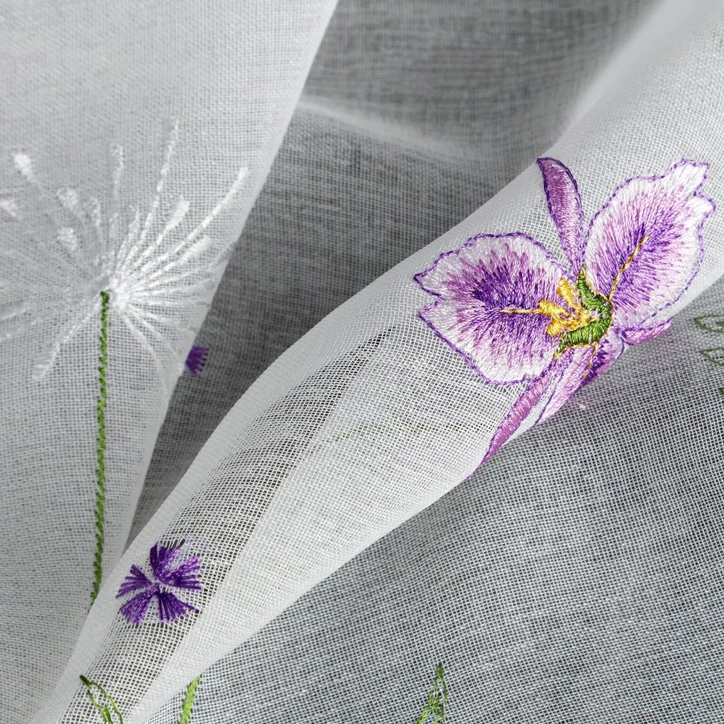 ZÁCLONA NA PÁSKE INESA 350X160 CM KVETY