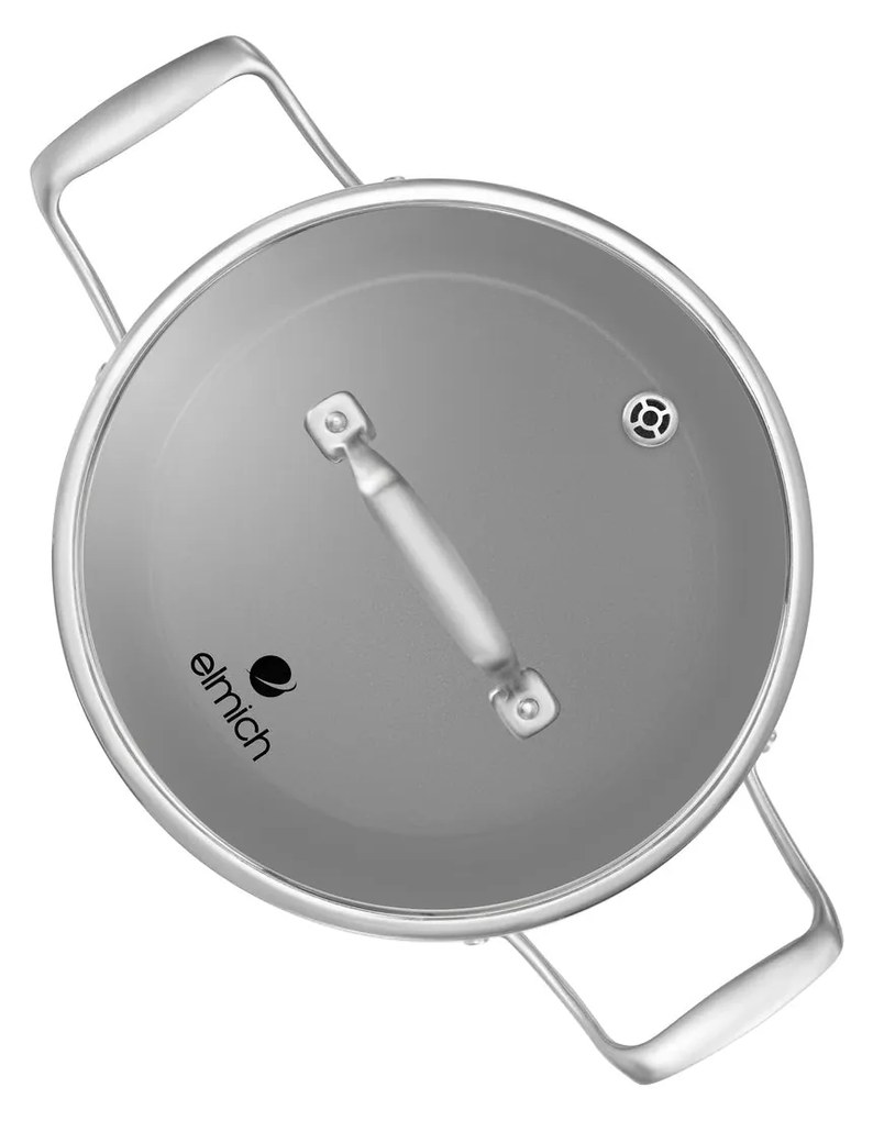 Elmich Nepriľnavý keramický hrniec Vital Ø 18 cm (2.5L) - tmavosivá