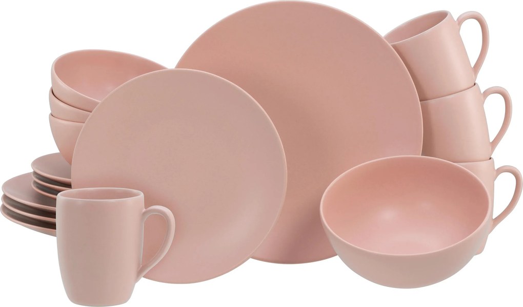 XXXLutz KOMBINOVANÝ SERVIS Soft Touch Peach 16-dielne Creatable - Online Only bytové doplnky - 007768063401