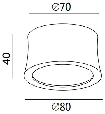 Fabas 3440/71/102 - LED Bodové svietidlo PONZA 1xLED/7W/230V