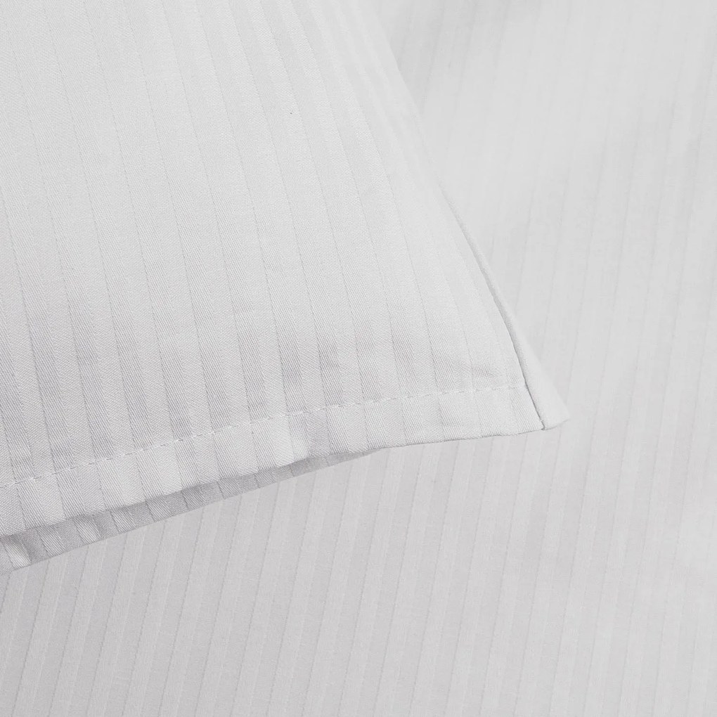 BAVLNENÉ OBLIEČKY STRIPES4 160X200 CM BIELE