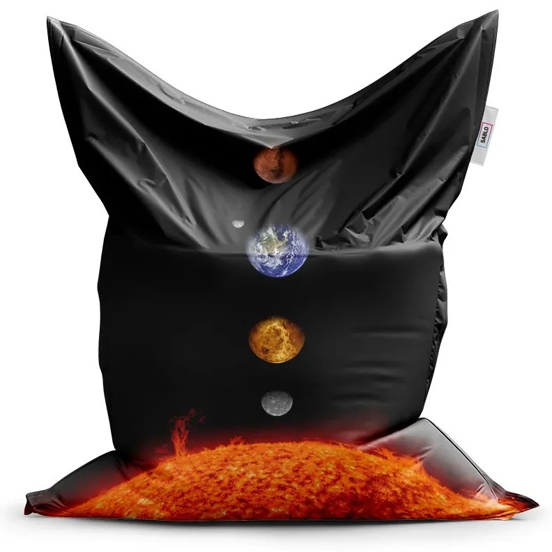 Sablio Sedací vak Planéty a slnko - 150x100 cm