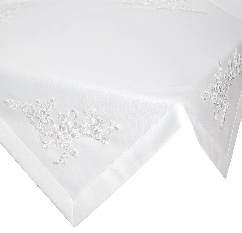 EUROFIRANY OBRUS TULIA 85X85 CM BIELA