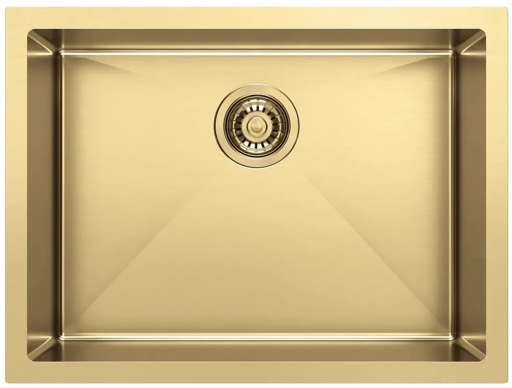 Sapho Sapho, ZENITH nerezový drez 60x45cm, zlatá matná, ZN6045Z