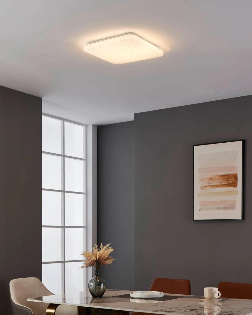 EGLO LED moderné stropné svietidlo RENDE, 19,5 W, teplá biela, 38x38cm, hranaté