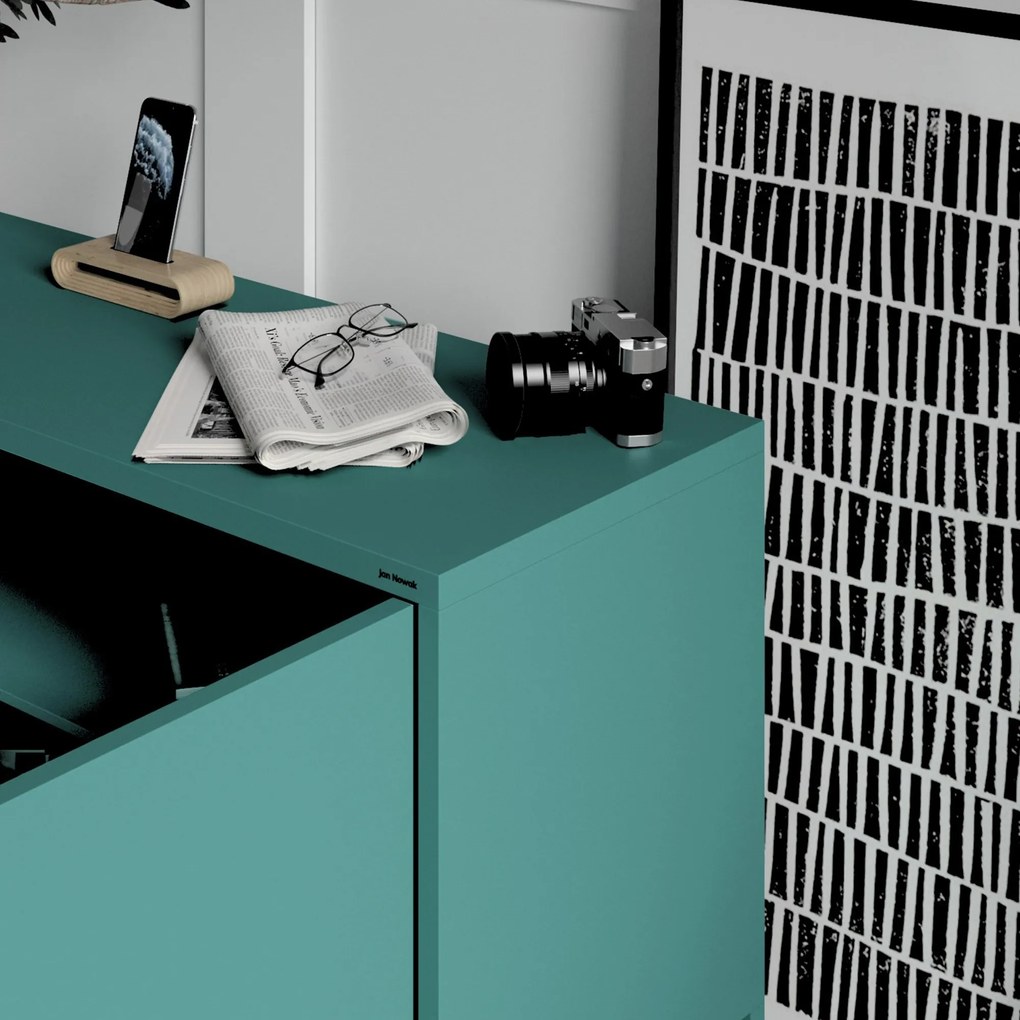 TV stolík na nožičkách ROSA, 1150 x 595 x 400 mm, Modern: morská farba