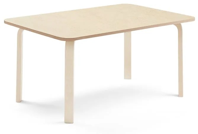Stôl ELTON, 1400x700x590 mm, linoleum - béžová, breza