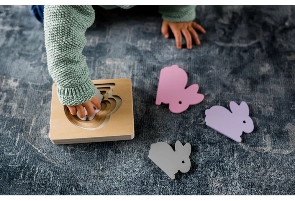 Drevené vkladacie puzzle Rabbit – Kindsgut