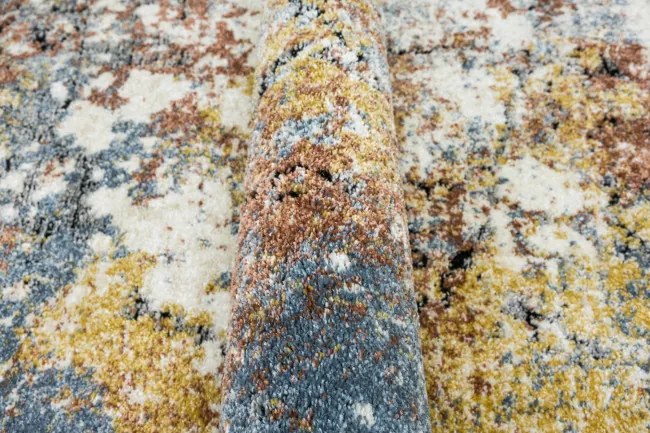 Koberec Bosa 8621A krémový / medený / modrý