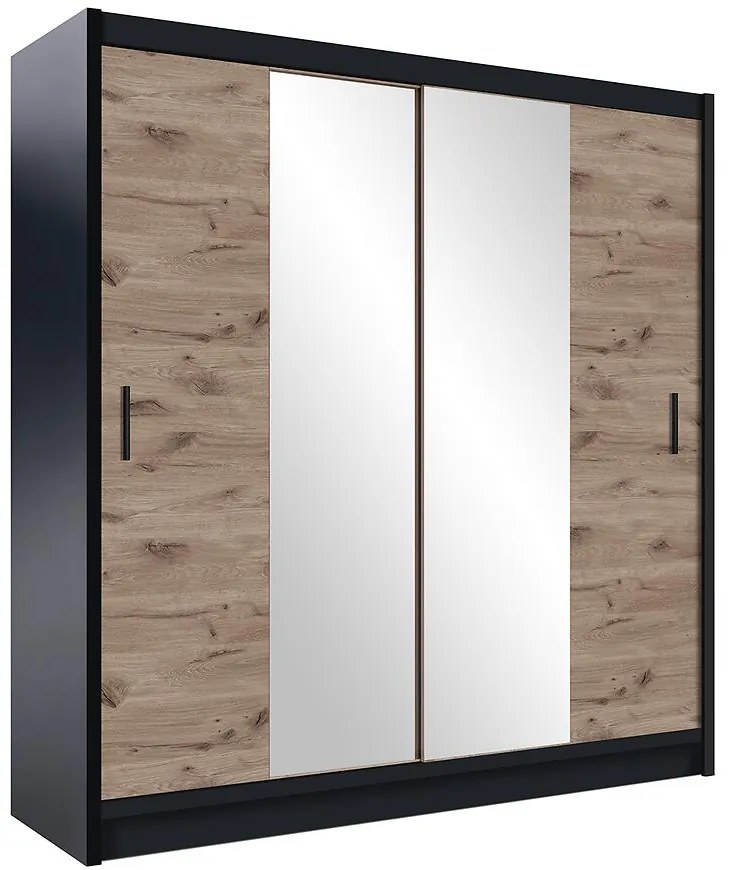 Skrina Lizbona 2 203 Čierny / Dub Viking