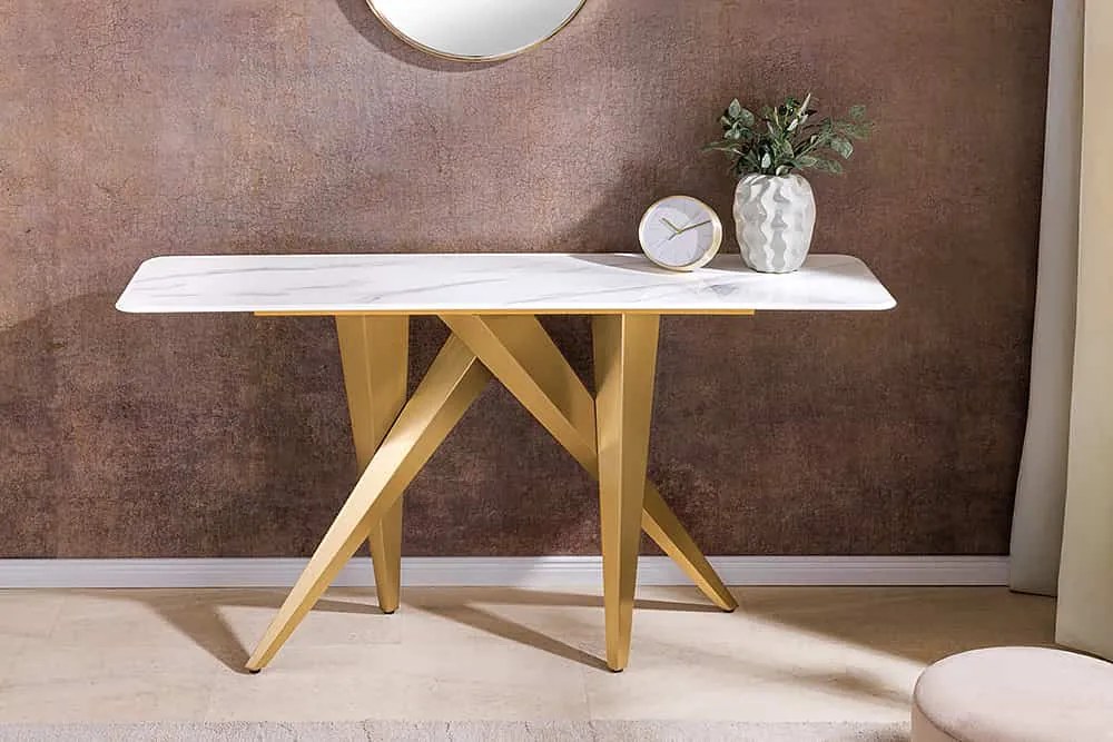Dizajnová konzola Zephyra 140 cm biela