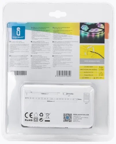 Aigostar - LED RGB Stmievateľný vonkajší pásik 3m LED/24W/12/230V IP65 +DO