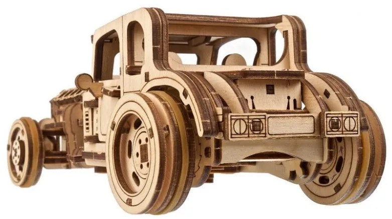 Ugears 3D drevené mechanické puzzle The Hot Rod Furious