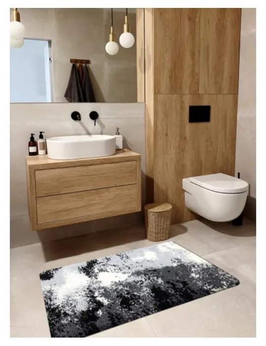 Kúpeľňová predložka Abstrakt sivý 50x80cm