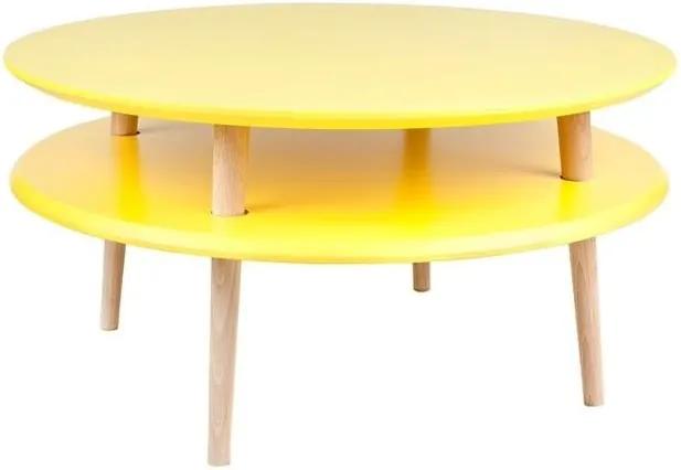 Žltý konferenčný stolík Ragaba UFO, ⌀ 70 cm