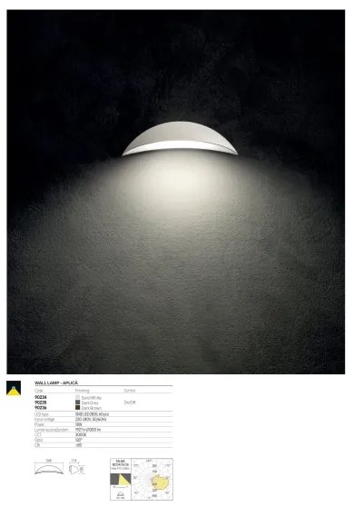 Redo 90235 - LED vonkajšie nástenné svietidlo PALMA LED/18W/230V IP54 antracit