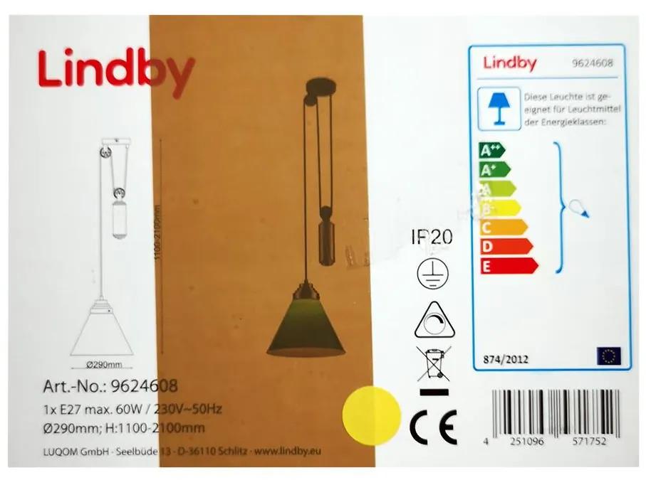 Lindby Lindby - Luster na lanku ALECKS 1xE27/60W/230V LW0156