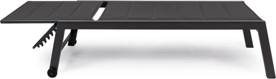 Antracitové kovové záhradné ležadlo Hilde – Bizzotto