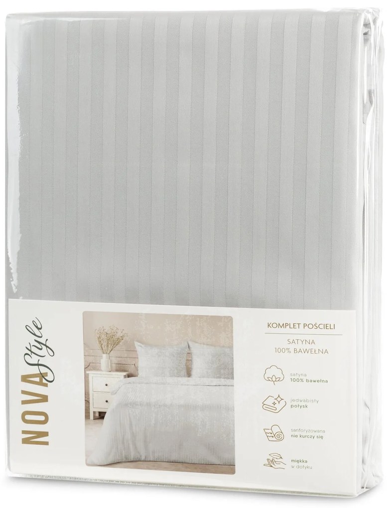 SATÉNOVÉ OBLIEČKY VERA 140X200 CM, 1 KS 70X80 CM SVETLOSIVÉ