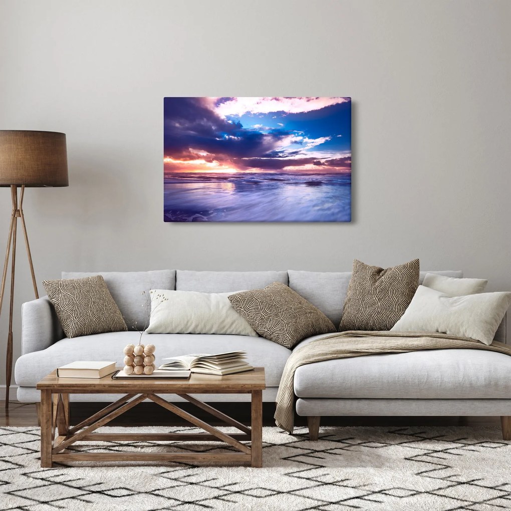 Obraz - Západ slnka pri mori (90x60 cm)