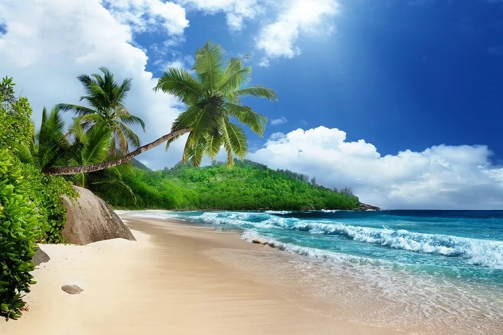 Samolepiaca fototapeta nádherná pláž na ostrove Seychely - 150x100