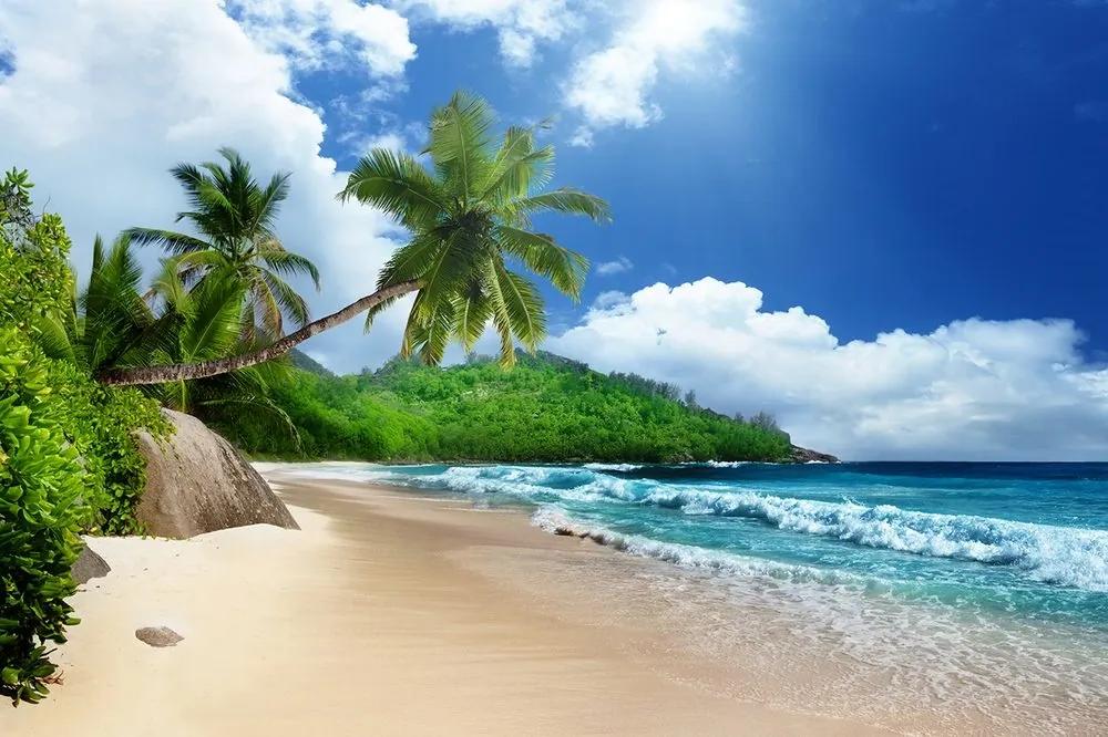 Samolepiaca fototapeta nádherná pláž na ostrove Seychely - 375x250