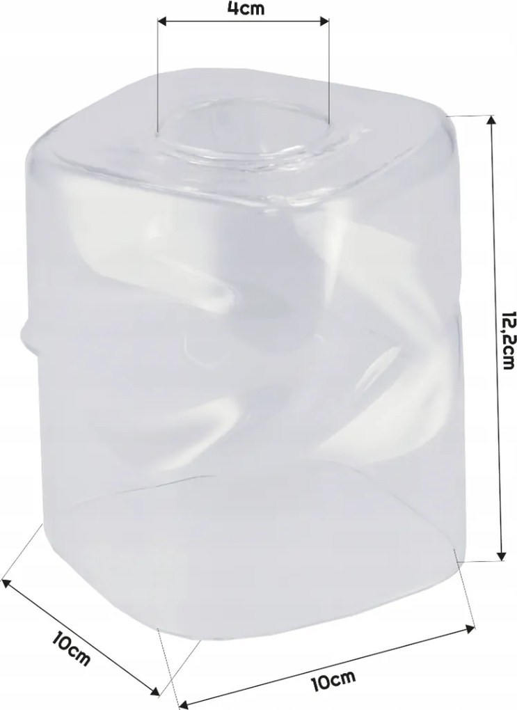 BERGE LED luster stropné svietidlo 2xE27, skladací sklenený štvorec, transparentný