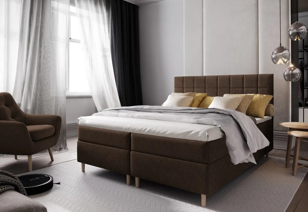 Čalúnená posteľ boxspring SICILIE, 180x200, inari 24