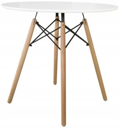 AKCIA Biely jedálenský stôl OSLO 90x90 II. akosť