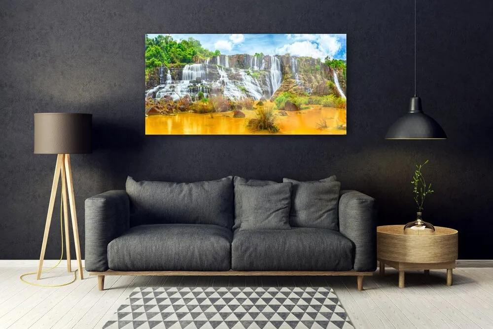 Obraz plexi Vodopád stromy príroda 120x60 cm