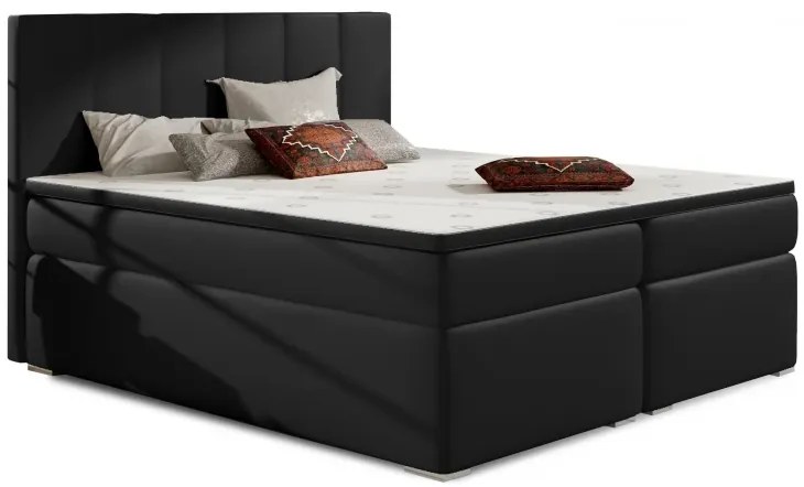 Posteľ Boxspring Boleria 200x180, fialová (látka - bb 08)