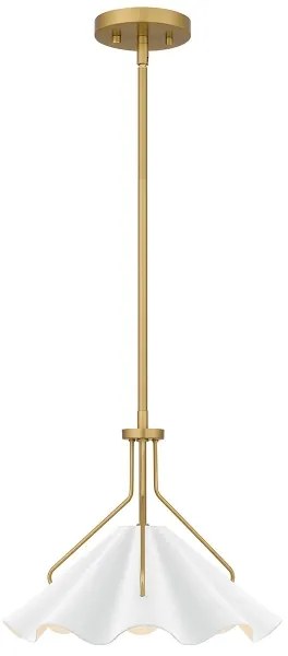 Quoizel QZ-MEJIA-1P-S-AB - Luster na tyči MEJIA 1xE27/60W/230V pr. 35,6 cm mosadz