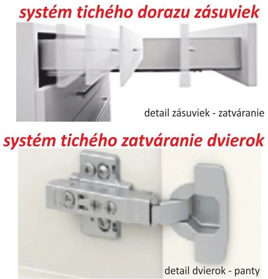 Dolná kuchynská skrinka Line D80 3 - dub sonoma / biela